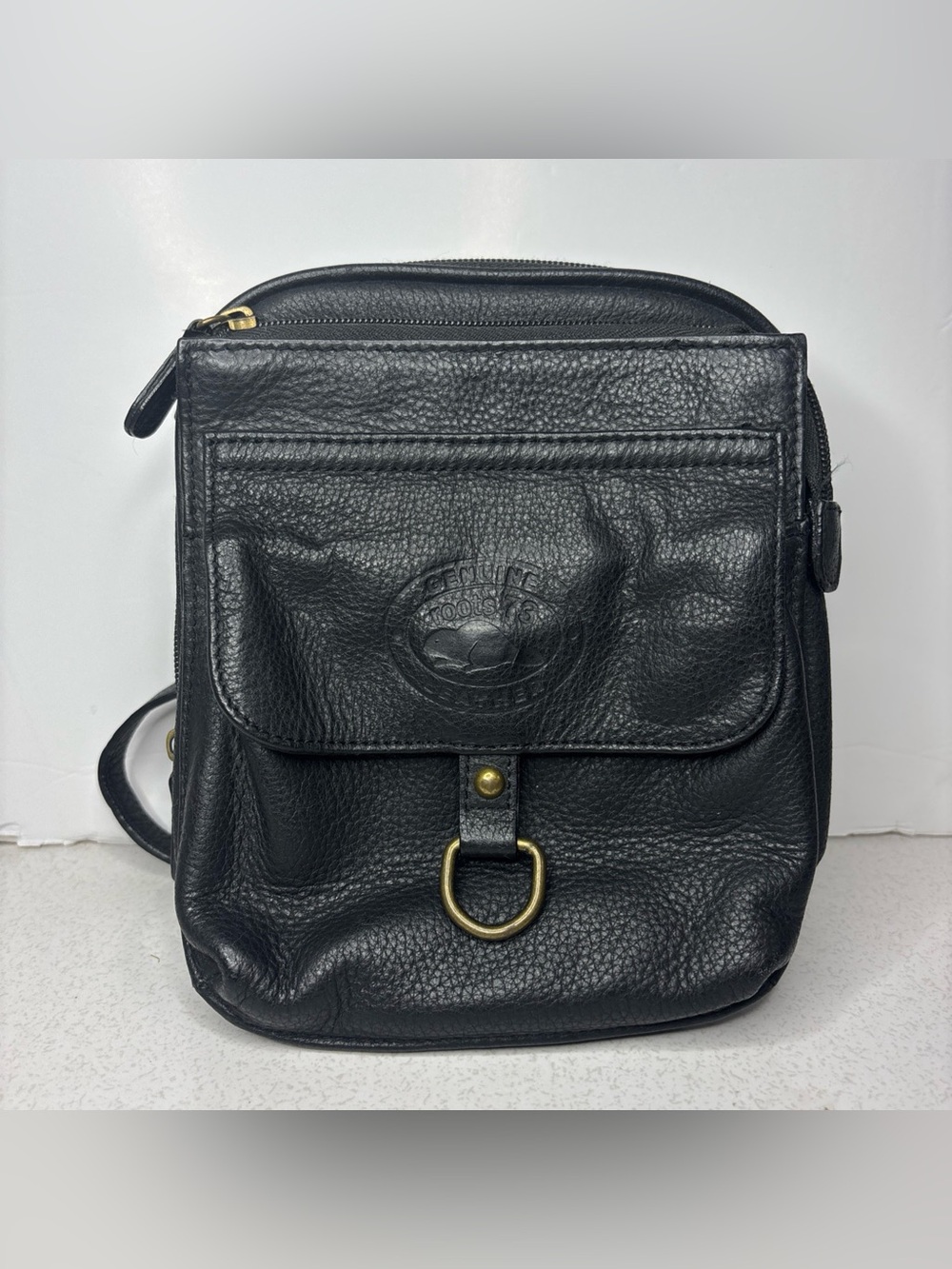 ROOTS 73 Black S/M Crossbody Purse Shoulder Bag Genuine Leather
